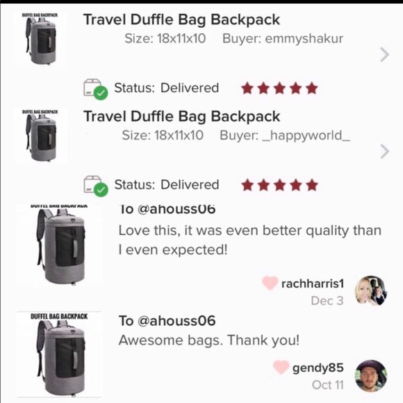 💥BEST SELLER• Travel Bag Backpack / Gym Bag - Picture 4 of 4